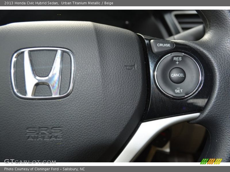 Urban Titanium Metallic / Beige 2013 Honda Civic Hybrid Sedan