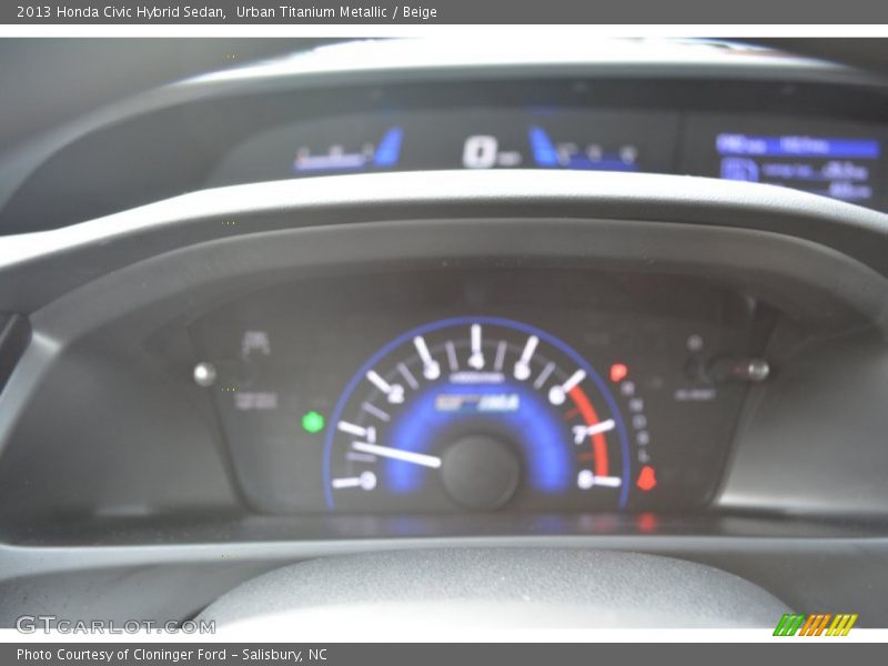 Urban Titanium Metallic / Beige 2013 Honda Civic Hybrid Sedan