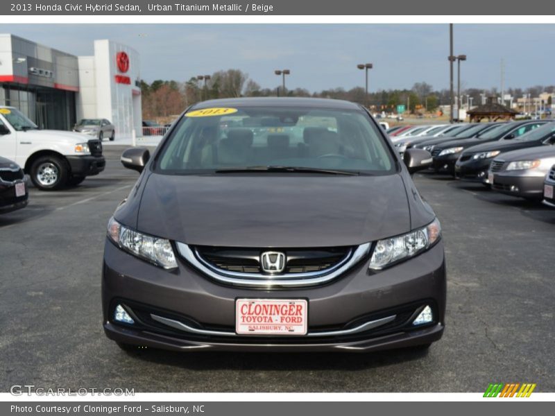 Urban Titanium Metallic / Beige 2013 Honda Civic Hybrid Sedan