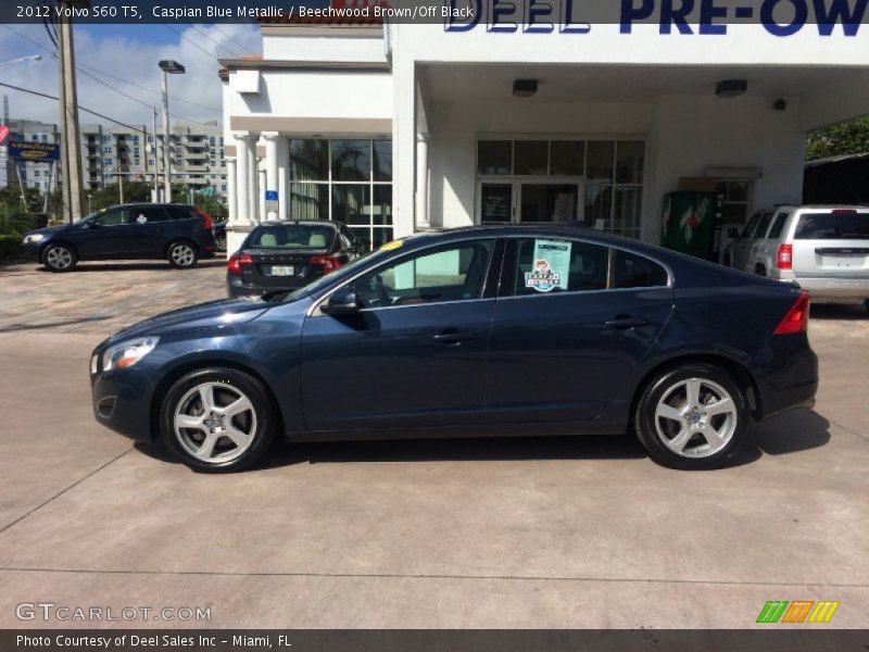 Caspian Blue Metallic / Beechwood Brown/Off Black 2012 Volvo S60 T5