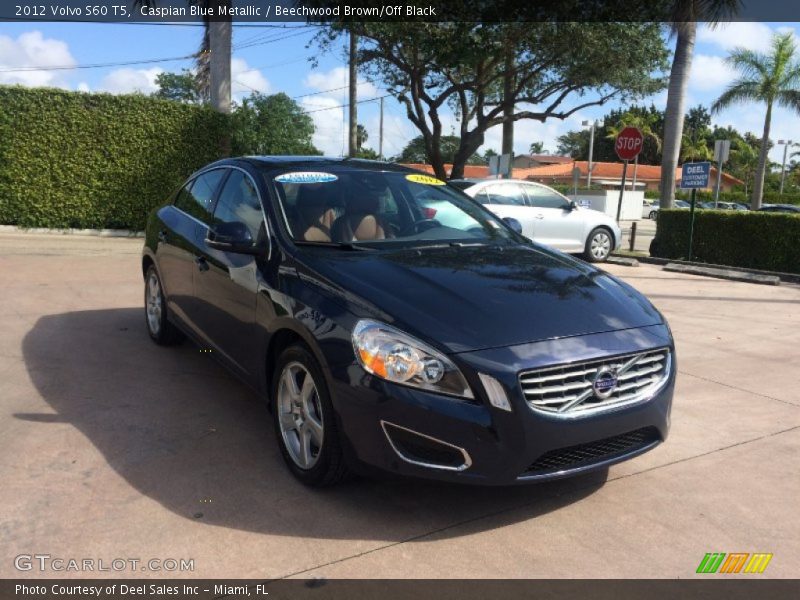 Caspian Blue Metallic / Beechwood Brown/Off Black 2012 Volvo S60 T5