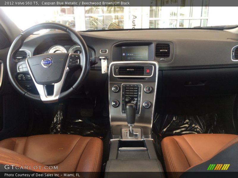 Caspian Blue Metallic / Beechwood Brown/Off Black 2012 Volvo S60 T5