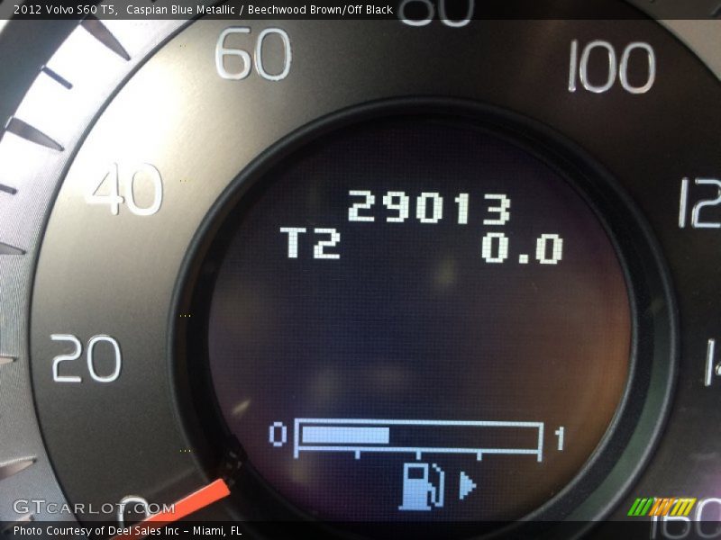 Caspian Blue Metallic / Beechwood Brown/Off Black 2012 Volvo S60 T5