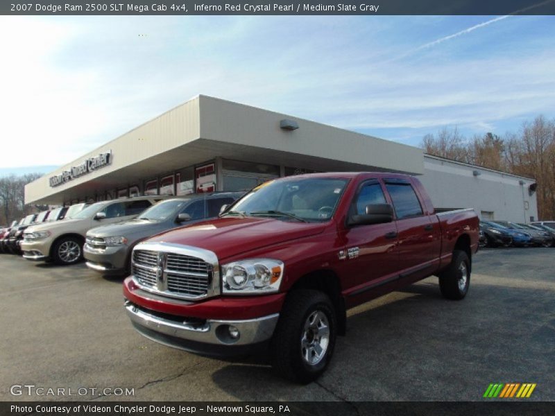 Inferno Red Crystal Pearl / Medium Slate Gray 2007 Dodge Ram 2500 SLT Mega Cab 4x4