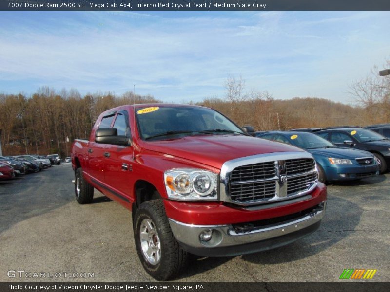 Inferno Red Crystal Pearl / Medium Slate Gray 2007 Dodge Ram 2500 SLT Mega Cab 4x4