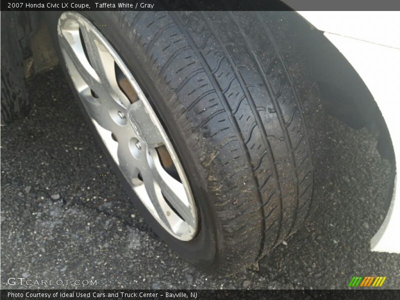 Taffeta White / Gray 2007 Honda Civic LX Coupe