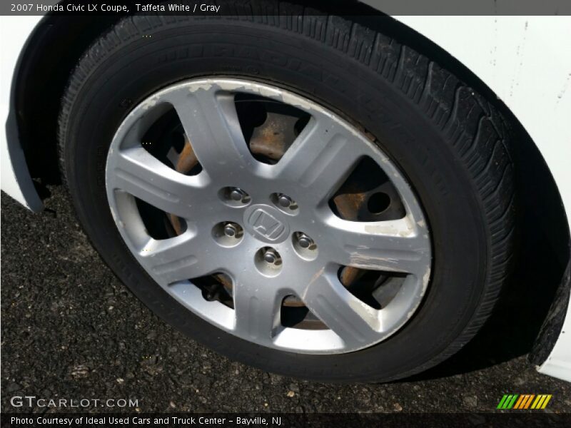 Taffeta White / Gray 2007 Honda Civic LX Coupe