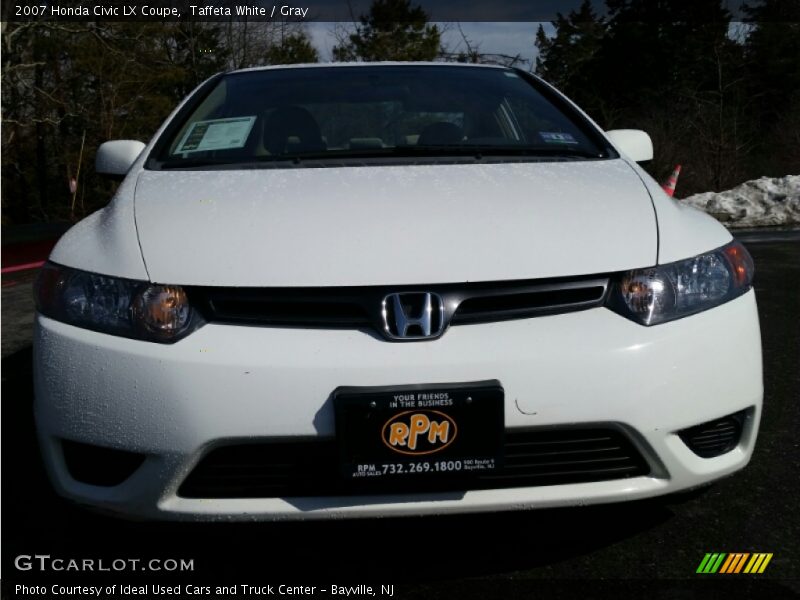 Taffeta White / Gray 2007 Honda Civic LX Coupe