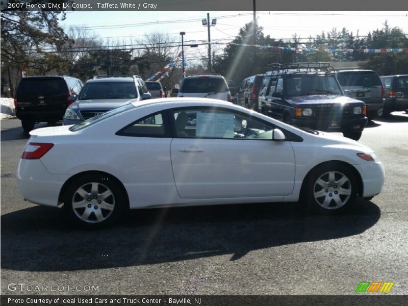 Taffeta White / Gray 2007 Honda Civic LX Coupe