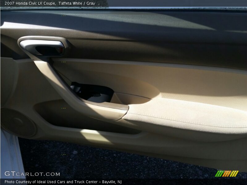 Taffeta White / Gray 2007 Honda Civic LX Coupe