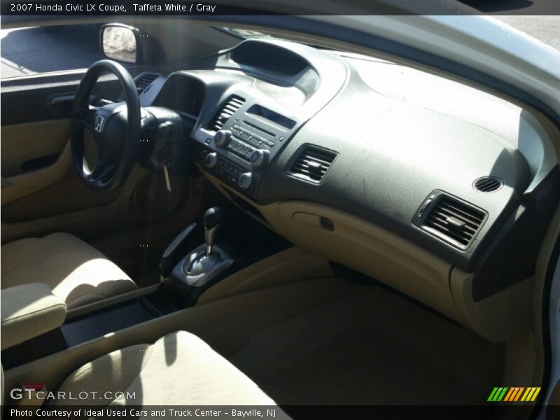 Taffeta White / Gray 2007 Honda Civic LX Coupe