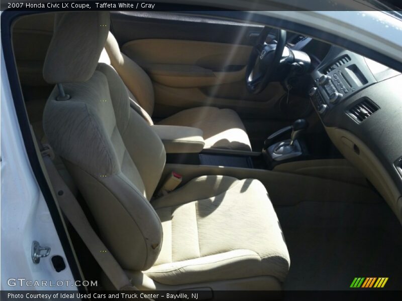 Taffeta White / Gray 2007 Honda Civic LX Coupe