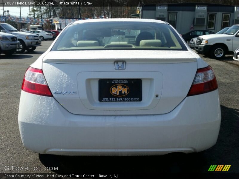 Taffeta White / Gray 2007 Honda Civic LX Coupe