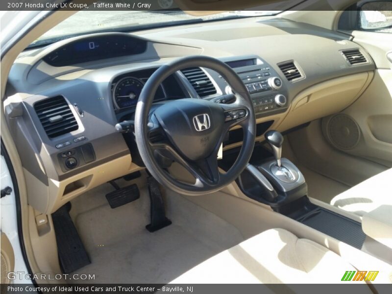 Taffeta White / Gray 2007 Honda Civic LX Coupe
