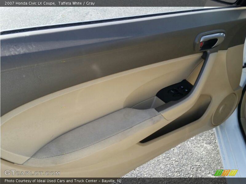 Taffeta White / Gray 2007 Honda Civic LX Coupe