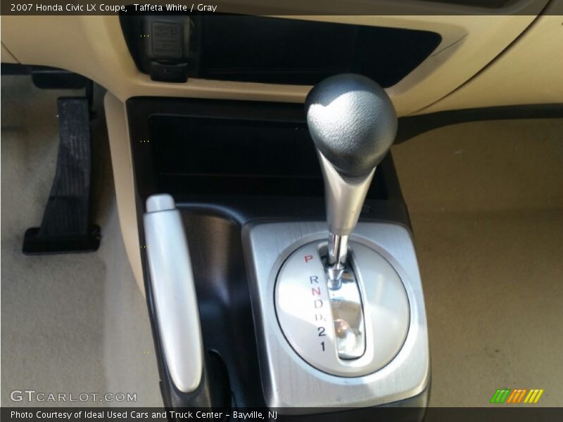 Taffeta White / Gray 2007 Honda Civic LX Coupe