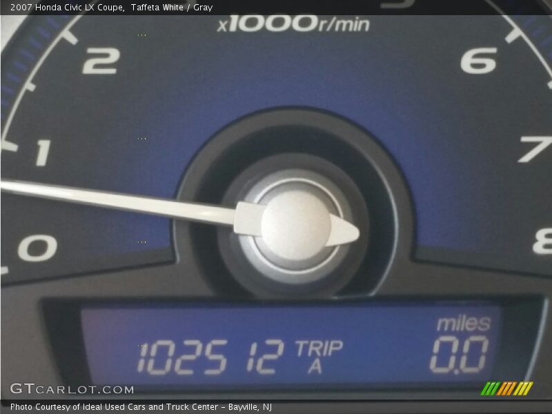 Taffeta White / Gray 2007 Honda Civic LX Coupe