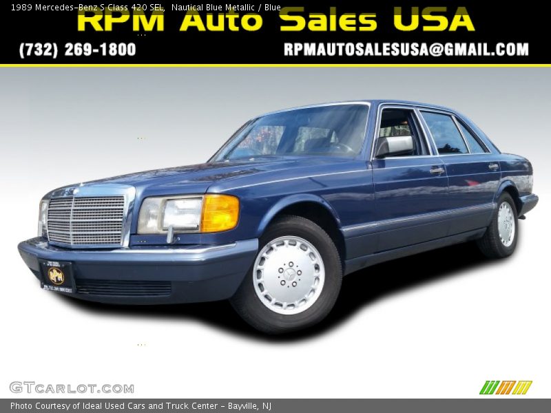 Nautical Blue Metallic / Blue 1989 Mercedes-Benz S Class 420 SEL