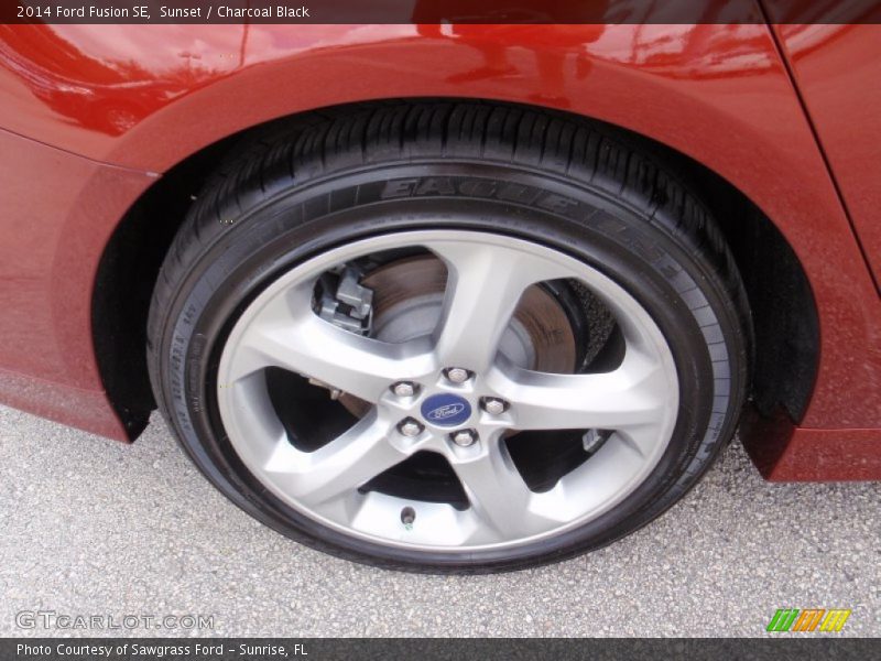 Sunset / Charcoal Black 2014 Ford Fusion SE