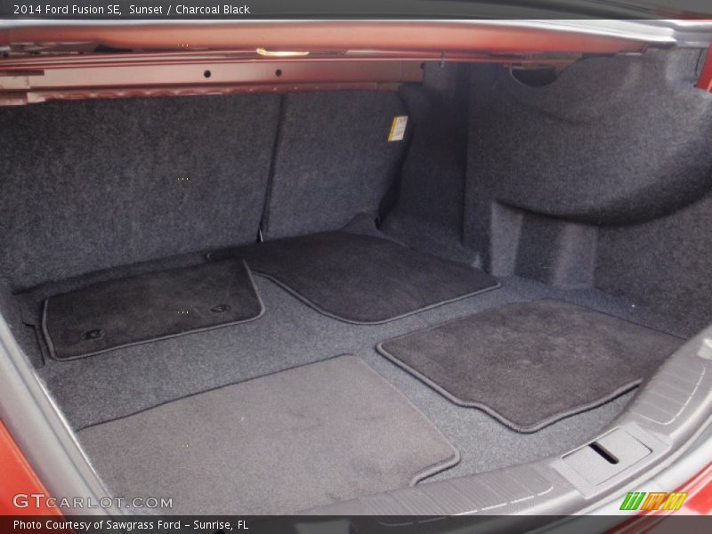 Sunset / Charcoal Black 2014 Ford Fusion SE
