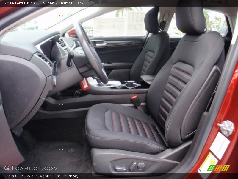 Sunset / Charcoal Black 2014 Ford Fusion SE