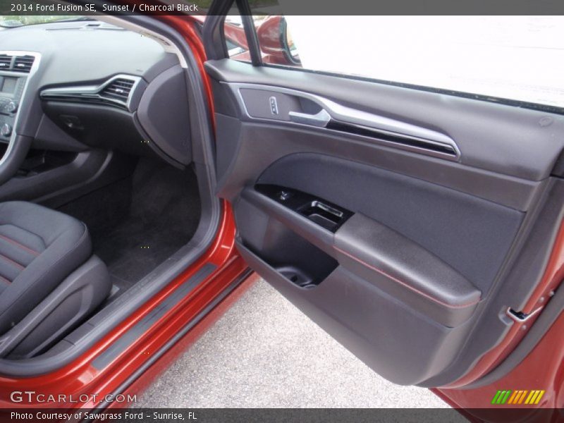 Sunset / Charcoal Black 2014 Ford Fusion SE