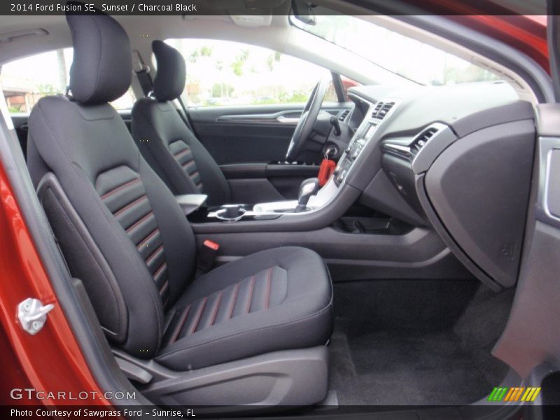 Sunset / Charcoal Black 2014 Ford Fusion SE