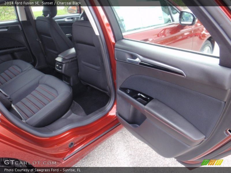 Sunset / Charcoal Black 2014 Ford Fusion SE