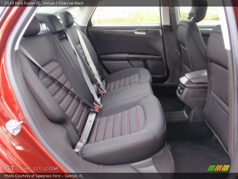 Sunset / Charcoal Black 2014 Ford Fusion SE