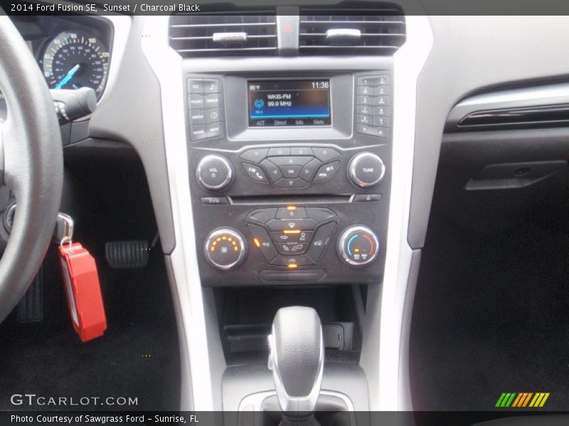 Sunset / Charcoal Black 2014 Ford Fusion SE