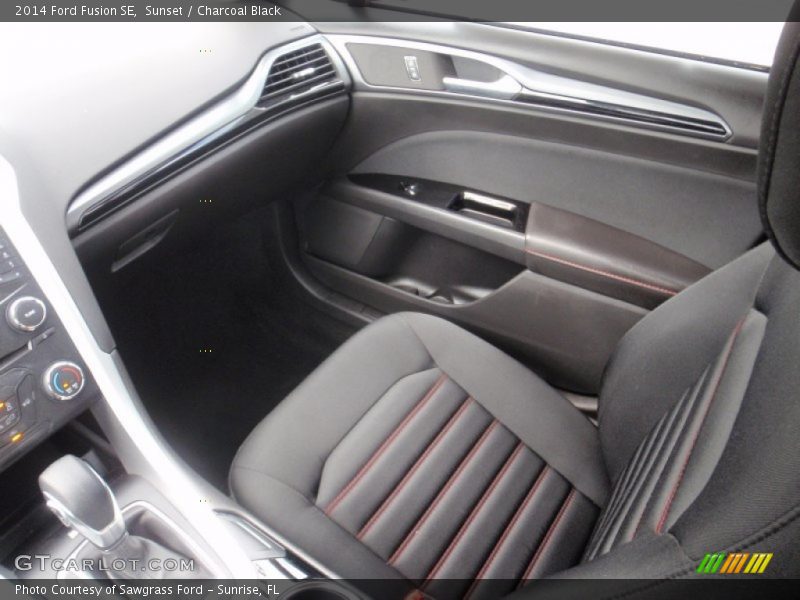 Sunset / Charcoal Black 2014 Ford Fusion SE