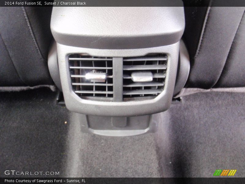 Sunset / Charcoal Black 2014 Ford Fusion SE