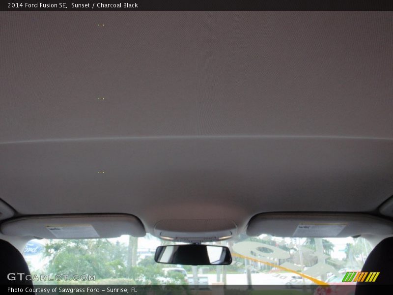 Sunset / Charcoal Black 2014 Ford Fusion SE