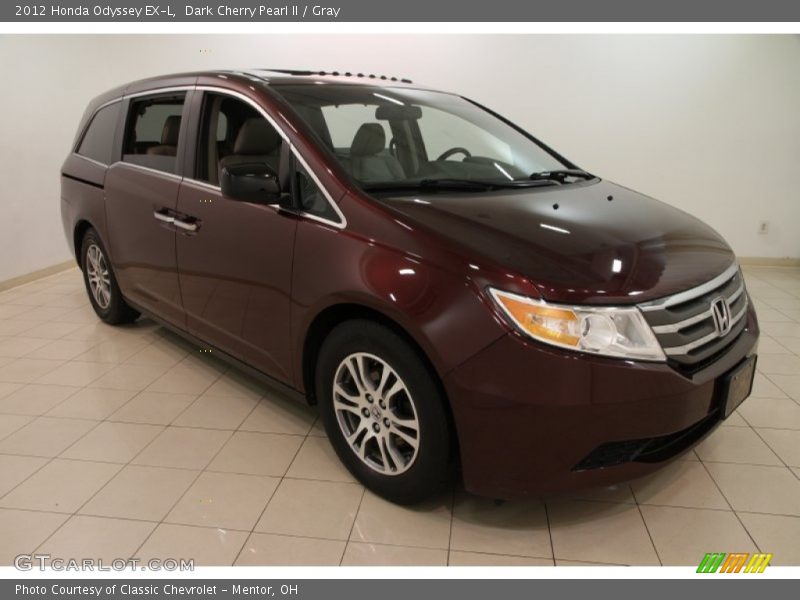 Dark Cherry Pearl II / Gray 2012 Honda Odyssey EX-L