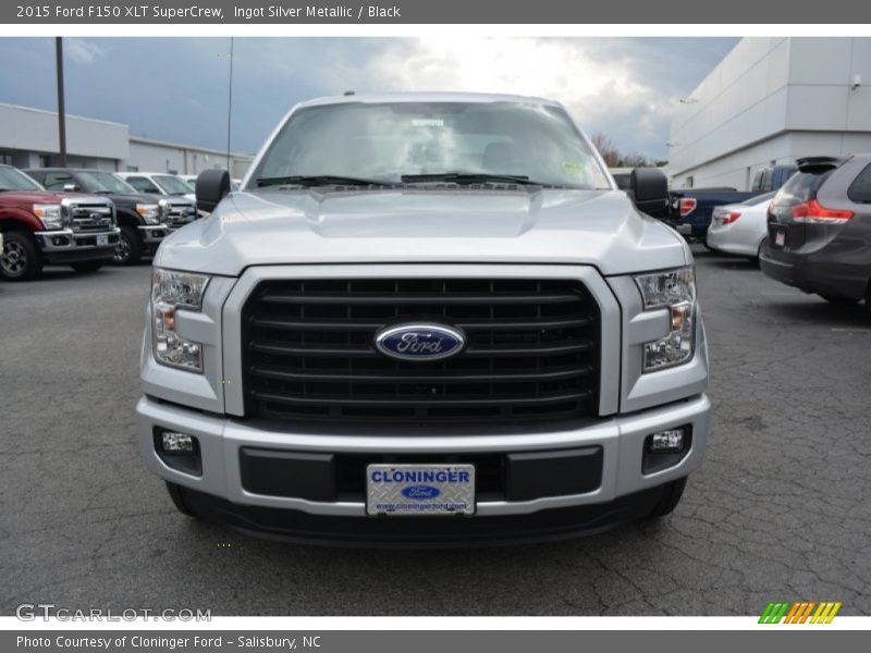 Ingot Silver Metallic / Black 2015 Ford F150 XLT SuperCrew