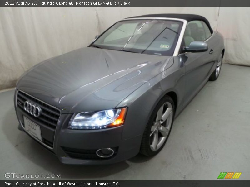 Monsoon Gray Metallic / Black 2012 Audi A5 2.0T quattro Cabriolet