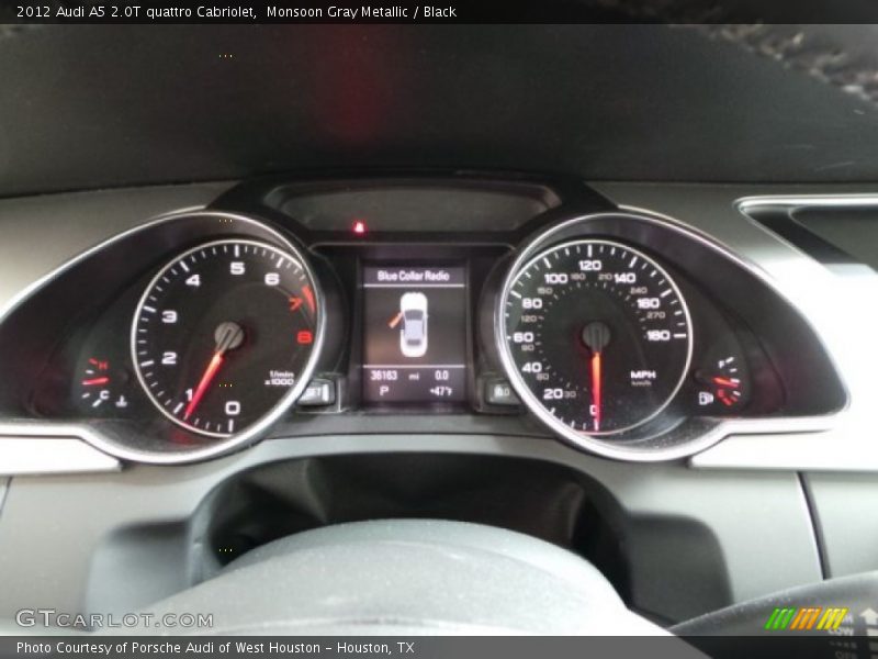Monsoon Gray Metallic / Black 2012 Audi A5 2.0T quattro Cabriolet