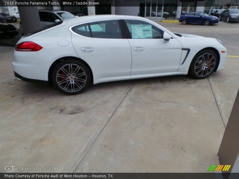 White / Saddle Brown 2015 Porsche Panamera Turbo