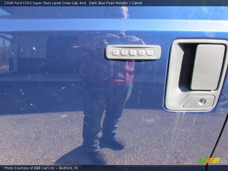 Dark Blue Pearl Metallic / Camel 2008 Ford F350 Super Duty Lariat Crew Cab 4x4