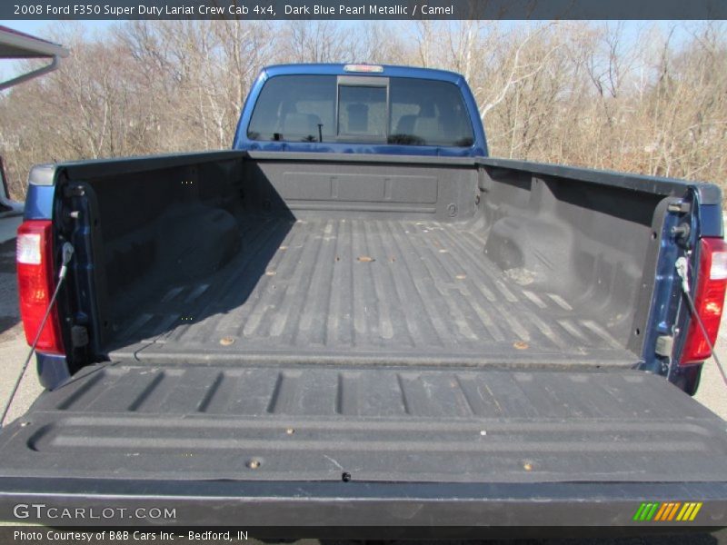 Dark Blue Pearl Metallic / Camel 2008 Ford F350 Super Duty Lariat Crew Cab 4x4