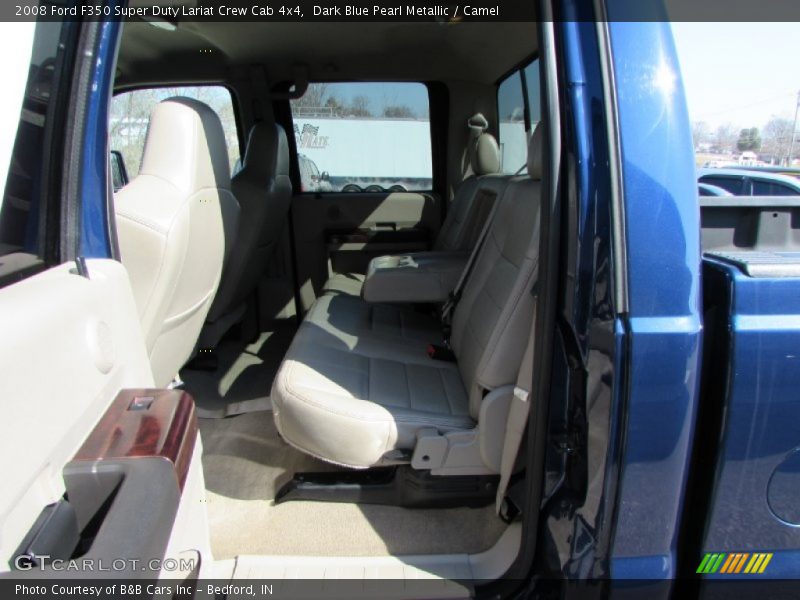 Dark Blue Pearl Metallic / Camel 2008 Ford F350 Super Duty Lariat Crew Cab 4x4