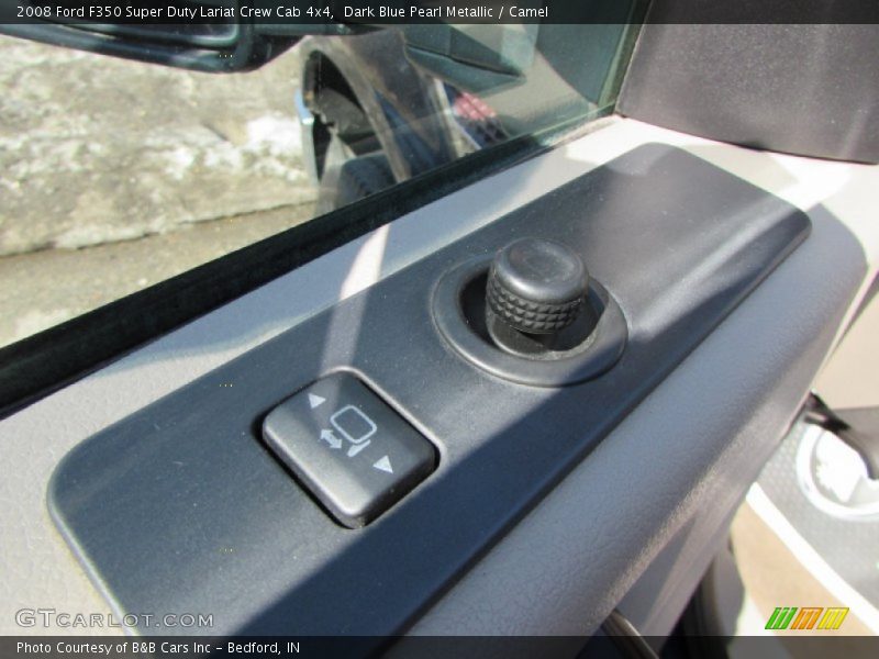 Dark Blue Pearl Metallic / Camel 2008 Ford F350 Super Duty Lariat Crew Cab 4x4