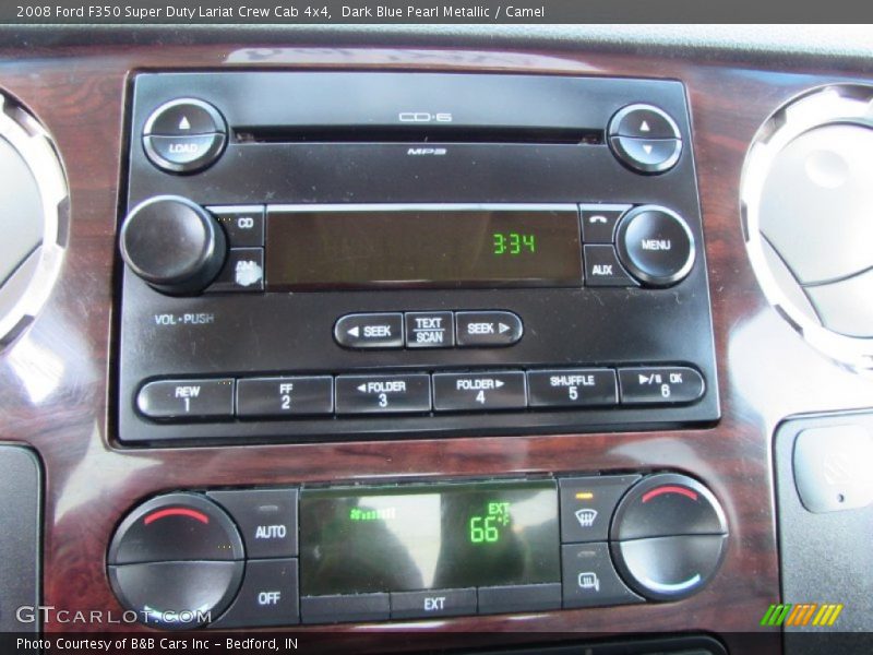 Dark Blue Pearl Metallic / Camel 2008 Ford F350 Super Duty Lariat Crew Cab 4x4