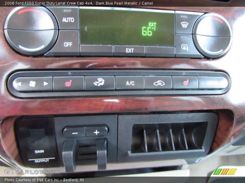 Dark Blue Pearl Metallic / Camel 2008 Ford F350 Super Duty Lariat Crew Cab 4x4