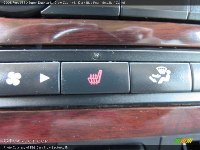 Dark Blue Pearl Metallic / Camel 2008 Ford F350 Super Duty Lariat Crew Cab 4x4