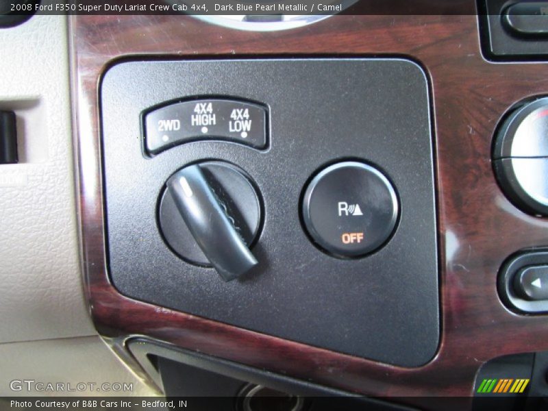 Dark Blue Pearl Metallic / Camel 2008 Ford F350 Super Duty Lariat Crew Cab 4x4