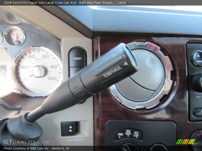 Dark Blue Pearl Metallic / Camel 2008 Ford F350 Super Duty Lariat Crew Cab 4x4
