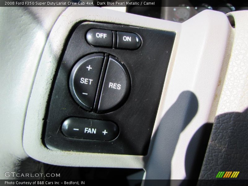 Dark Blue Pearl Metallic / Camel 2008 Ford F350 Super Duty Lariat Crew Cab 4x4