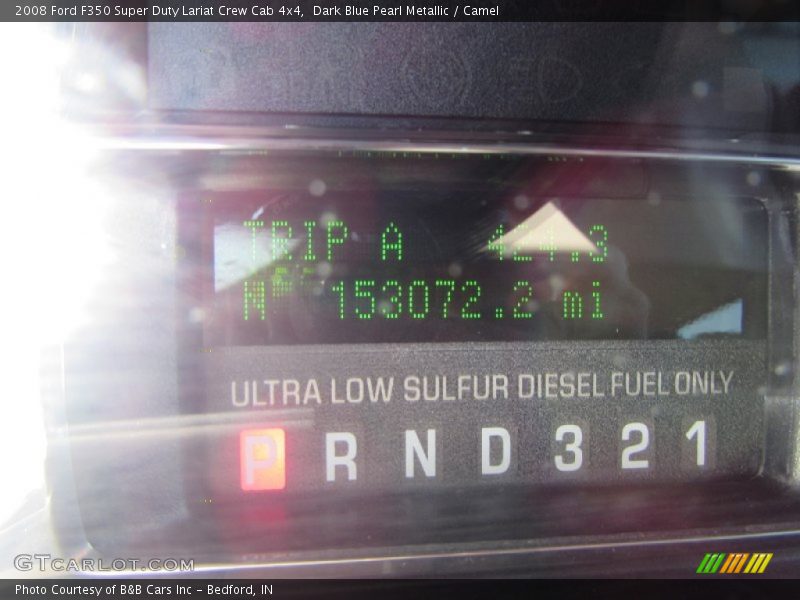 Dark Blue Pearl Metallic / Camel 2008 Ford F350 Super Duty Lariat Crew Cab 4x4