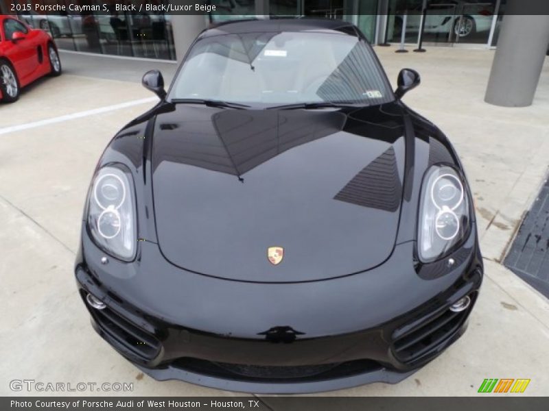 Black / Black/Luxor Beige 2015 Porsche Cayman S